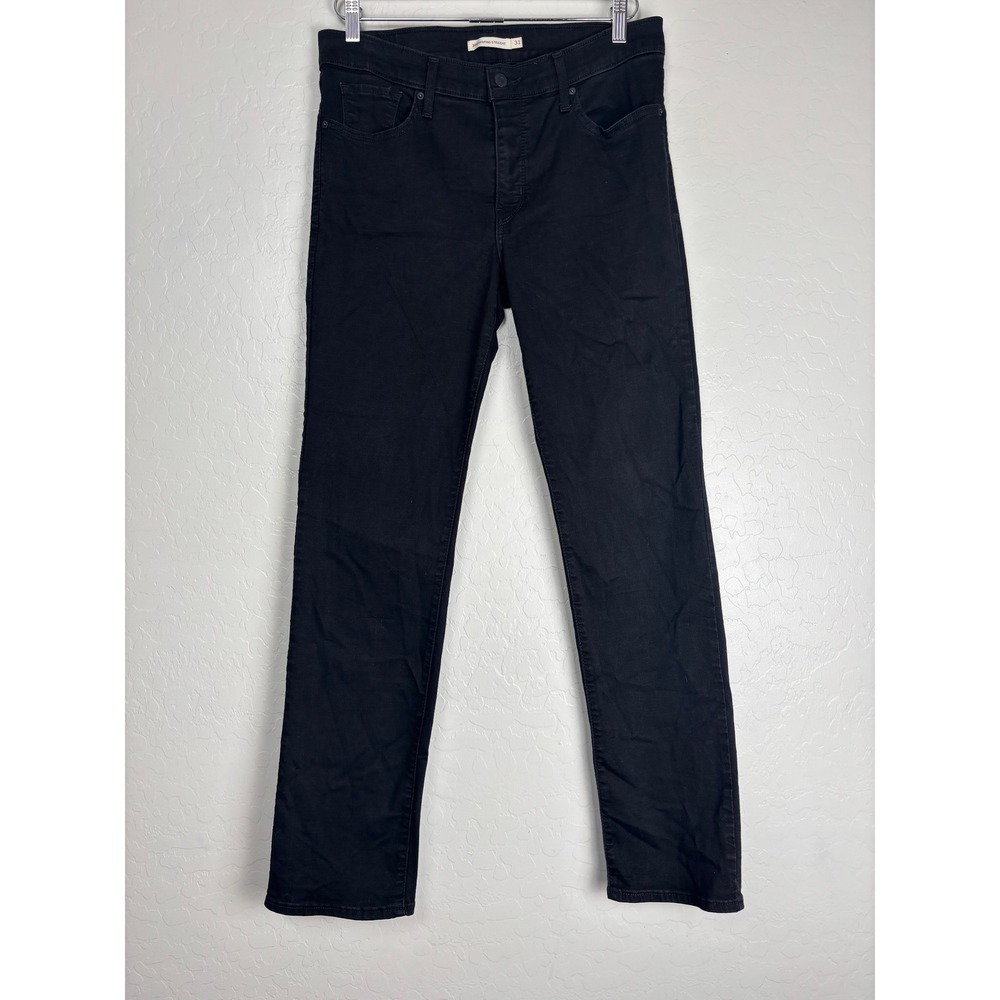 Levis 314 Shaping Straight Jeans Black Denim W31 L32 2886